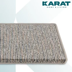 Floordirekt Tapis d'escalier Geneva Gris argenté 23,5 X 65 cm Rectangulaire- Accessoire D'Escalier