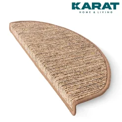 Floordirekt Accessoire D'Escalier<Tapis d'escalier Geneva Marron clair 23,5 X 65 cm Demi-rond