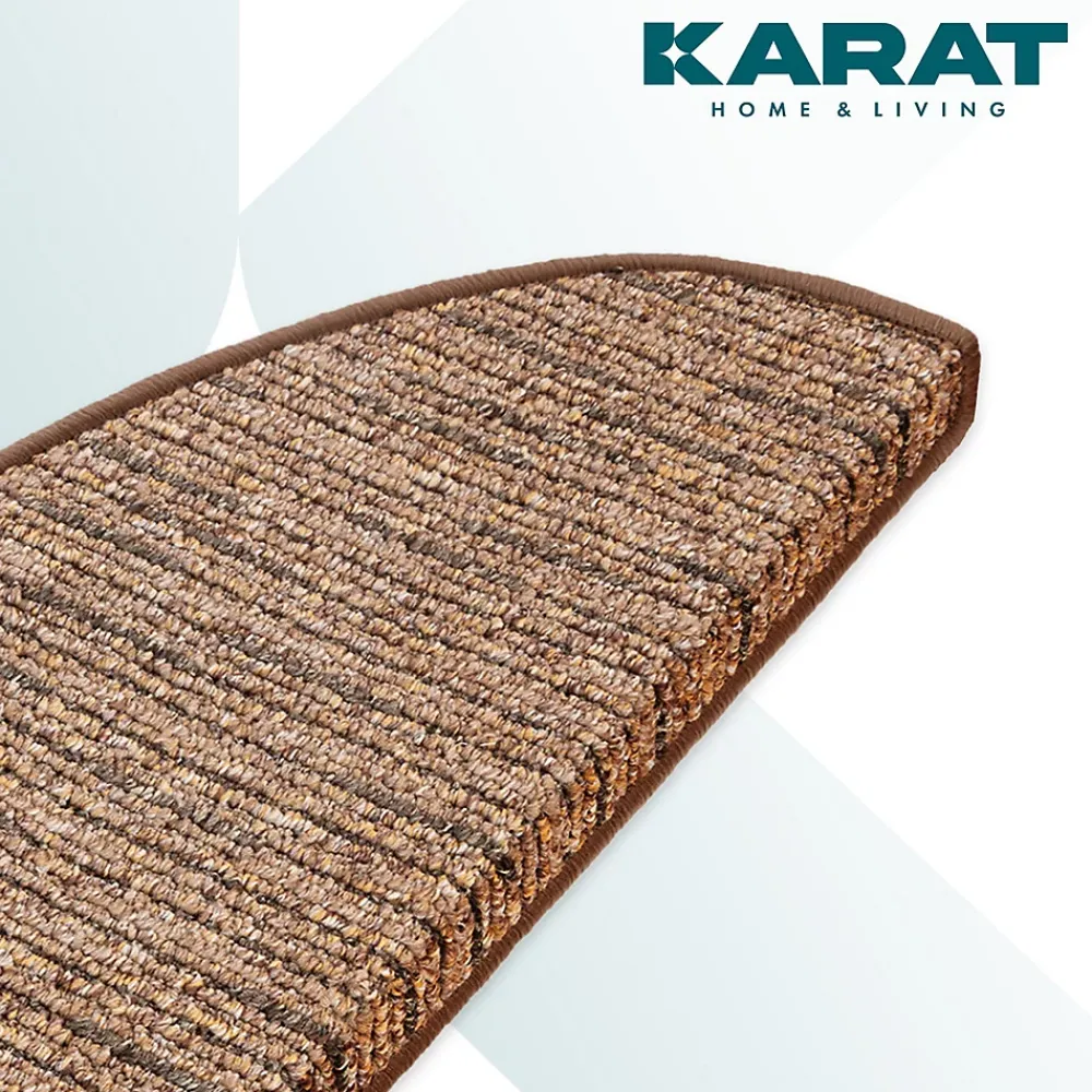 Floordirekt Accessoire D'Escalier<Tapis d'escalier Geneva Marron clair 23,5 X 65 cm Demi-rond