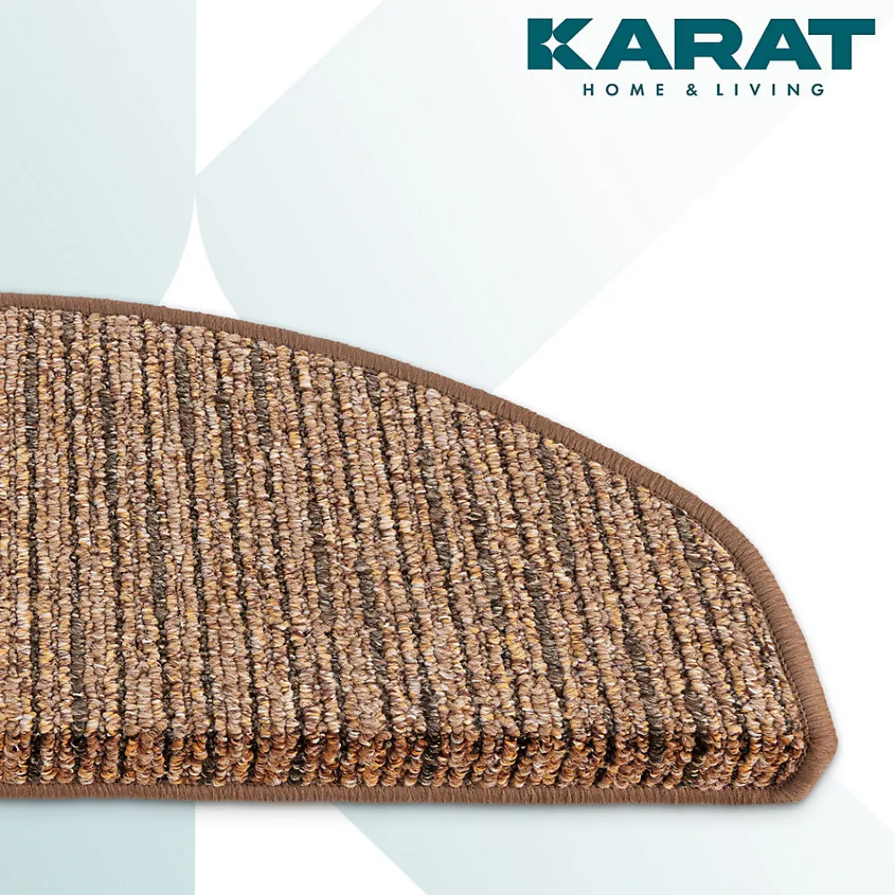 Floordirekt Accessoire D'Escalier<Tapis d'escalier Geneva Marron clair 23,5 X 65 cm Demi-rond