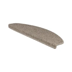 Floordirekt Tapis d'escalier Kalkutta Taupe Demi-circulaire 23,5 x 65 cm- Accessoire D'Escalier
