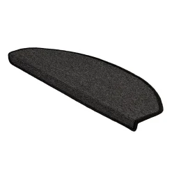 Floordirekt Tapis d'escalier London Gris anthracite 23,5 x 65 cm Demi-circulaire- Accessoire D'Escalier