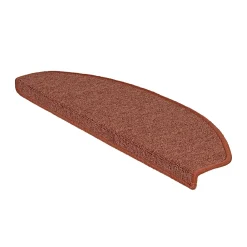 Floordirekt Tapis d'escalier London Terre 38 23,5 x 65 cm Demi-circulaire- Accessoire D'Escalier