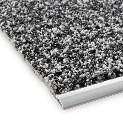 Floordirekt Tapis d'escalier sécurisé Avec rail en aluminium Gris anthracite 24 x 60 cm -- Accessoire D'Escalier