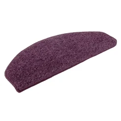 Floordirekt Tapis d'escalier Shaggy Barcelona Violet Demi-circulaire 23,5 x 65 cm- Accessoire D'Escalier