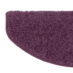 Floordirekt Tapis d'escalier Shaggy Barcelona Violet Demi-circulaire 23,5 x 65 cm- Accessoire D'Escalier