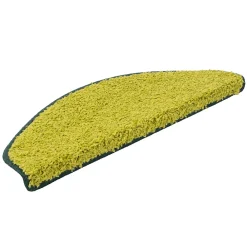 Floordirekt Accessoire D'Escalier<Tapis d'escalier Shaggy Barcelona Vert Demi-circulaire 23,5 x 65 cm
