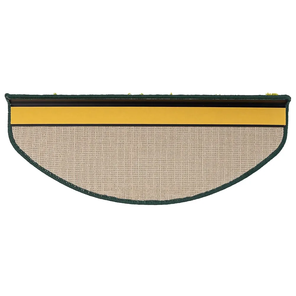 Floordirekt Accessoire D'Escalier<Tapis d'escalier Shaggy Barcelona Vert Demi-circulaire 23,5 x 65 cm