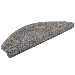 Floordirekt Accessoire D'Escalier<Tapis d'escalier Shaggy Barcelona Gris Demi-circulaire 23,5 x 65 cm