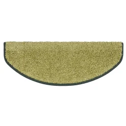 Floordirekt Tapis d'escalier Shaggy Sphinx Demi-circulaire 23,5 x 65 cm Vert -- Accessoire D'Escalier