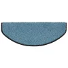 Floordirekt Tapis d'escalier Shaggy Sphinx Demi-circulaire 23,5 x 65 cm Bleu clair -- Accessoire D'Escalier