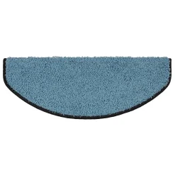 Floordirekt Tapis d'escalier Shaggy Sphinx Demi-circulaire 23,5 x 65 cm Bleu clair -- Accessoire D'Escalier