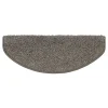 Floordirekt Tapis d'escalier Shaggy Sphinx Demi-circulaire 23,5 x 65 cm Gris -- Accessoire D'Escalier