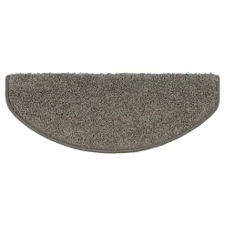 Floordirekt Tapis d'escalier Shaggy Sphinx Demi-circulaire 23,5 x 65 cm Gris -- Accessoire D'Escalier