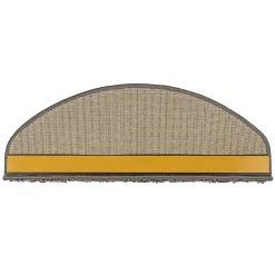 Floordirekt Tapis d'escalier Shaggy Sphinx Demi-circulaire 23,5 x 65 cm Gris -- Accessoire D'Escalier