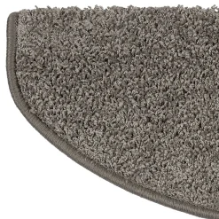 Floordirekt Tapis d'escalier Shaggy Sphinx Demi-circulaire 23,5 x 65 cm Gris -- Accessoire D'Escalier