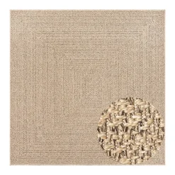 Vidaxl Tapis ZIZUR 200x200 cm aspect de jute intérieur et extérieur- Moquette|Moquette