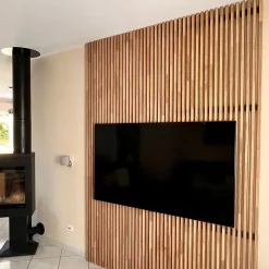 Tasseau décoratif en chêne 4 chanfreins 20X40mm L.2,50m- Tasseau Bois