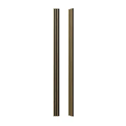 Stegu Tasseau décoratif lambris lamelles Linea Slim MDF noir et chêne 15 x 265 cm, ép. 30mm- Lambris Mural|Panneau Tasseau Bois