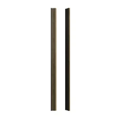 Stegu Lambris Mural|Panneau Tasseau Bois<Tasseau décoratif lambris lamelles Linea Slim Black MDF noir et chêne 15 x 265 cm, ép. 30mm