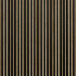 Stegu Lambris Mural|Panneau Tasseau Bois<Tasseau décoratif lambris lamelles Linea Slim Black MDF noir et chêne 15 x 265 cm, ép. 30mm