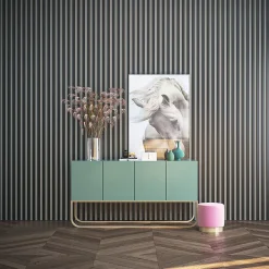 Tasseau Bois|Lambris Mural<Tasseau décoratif placage noir 3 x 280 cm vendu par 4 pièces