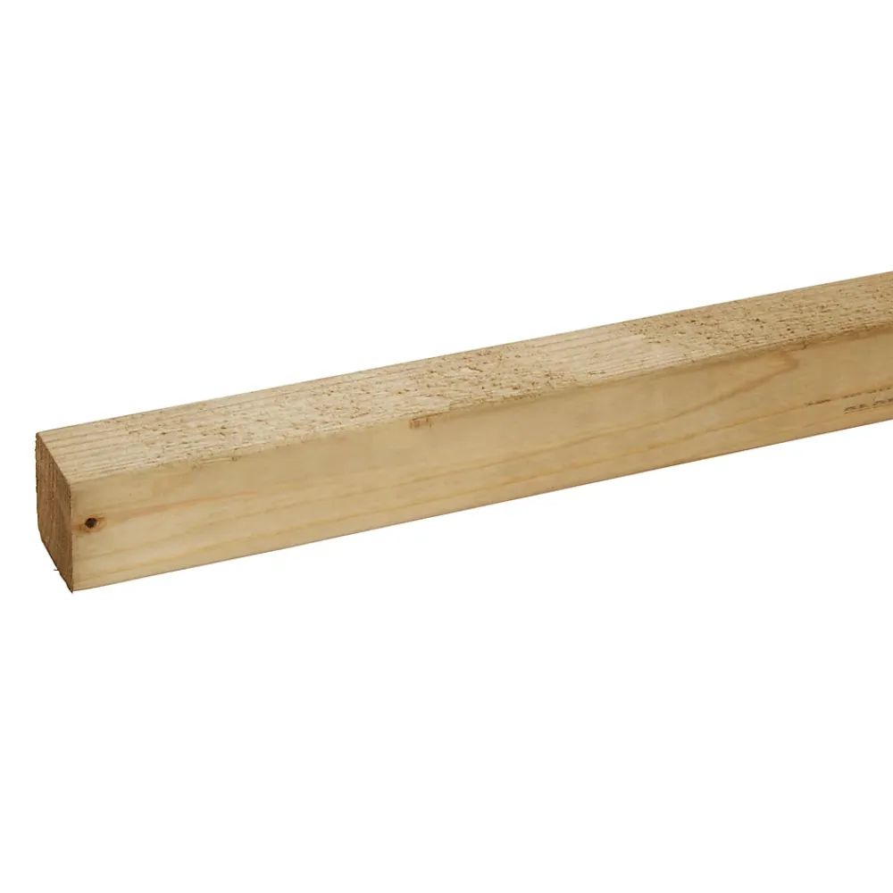 Tasseau traité bois blanc 38 x 38 mm L.1,8 m- Tasseau Bois