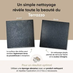 Decoon Carrelage Sol Effet Terrazzo<Terrazzo gris Lime - 60 x 60 cm