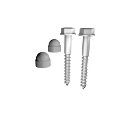 Kordo Tirefond Ø10 x 80 mm Prestio pour sol bois avec capuchon gris , lot de 2- Garde-Corps, Balustrade