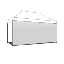 Frankystar Toile latérale pour gazebo de jardin 450xH200 cm - Blanc- Moustiquaire Pour Tonnelle Et Pergola