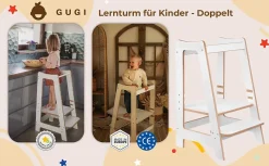 Raumhirsch Furniture Tour d'Apprentissage - Aide-Cuisine Montessori Sûre pour Enfants Curieux- Accessoire D'Escalier