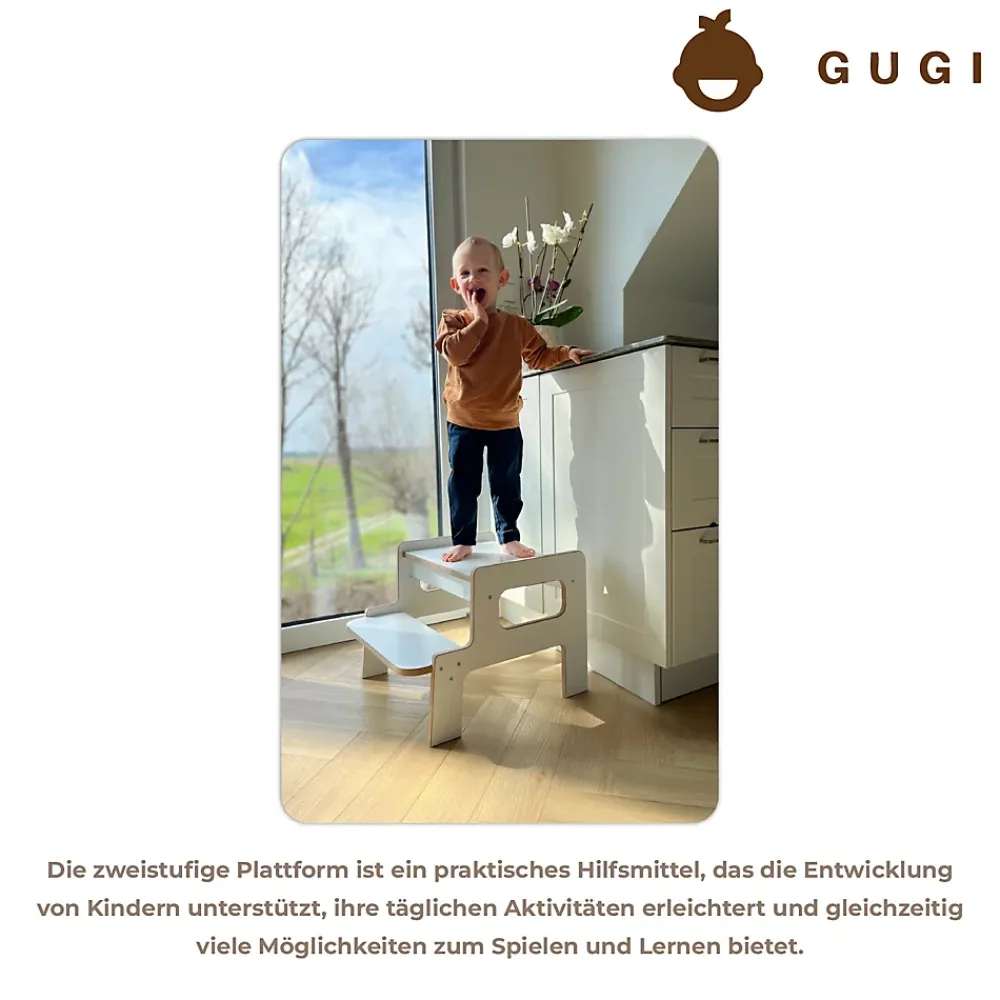Raumhirsch Furniture Accessoire D'Escalier<Tour d'Apprentissage - Marchepied Montessori Sûr et Personnalisable pour Enfants
