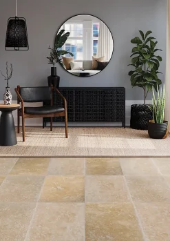 Casa Linéa Travertin<Travertin sol et mur intérieur beige L.61 x l.40,6 cm x ép.12 mm, Travertino