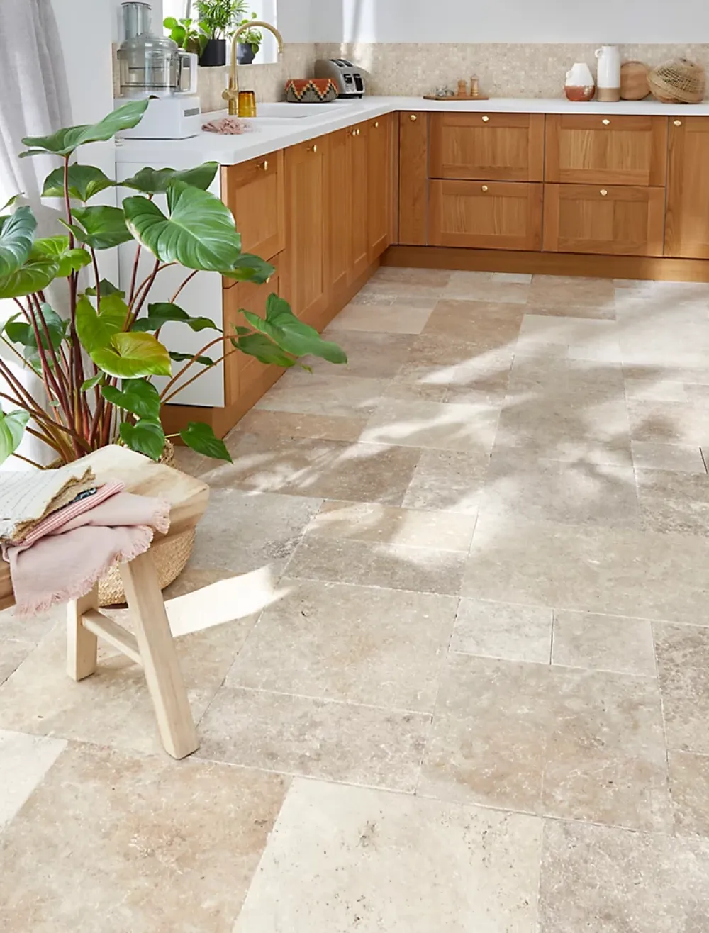 Casa Linéa Travertin sol et mur intérieur multiformat mat, Travertino- Travertin