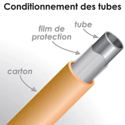 MySystem Accessoire D'Escalier<Tube diam. 42,4 x 2 mm - Longueur 1000 mm - Inox 304 GR320