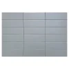 Lux Mosaic Velvet Grey Lisse Série Revêtement grès cérame premium 5x15 cm.- Carrelage Mural Uni