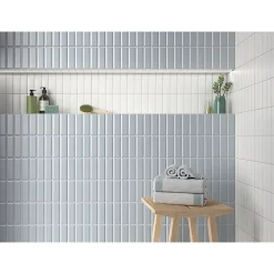 Lux Mosaic Carrelage Mural Uni<Velvet Grey Pillow Série Revêtement grès cérame premium 5x15 cm.