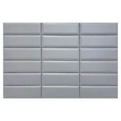 Lux Mosaic Carrelage Mural Uni<Velvet Grey Pillow Série Revêtement grès cérame premium 5x15 cm.