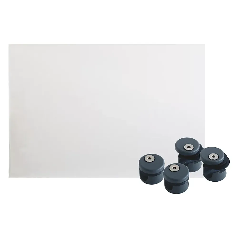 Kordo Verre synthétique avec supports de fixation gris RAL7016 pour garde-corps- Accessoire D'Escalier|Garde-Corps, Balustrade