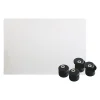 Kordo Verre synthétique avec supports de fixation noir RAL 9005 pour garde-corps- Garde-Corps, Balustrade|Verre Synthétique