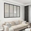 Verrière Factory Verrière<Verrière - 4 Vitrages - L: 157cm H: 105cm - Acier Ultra Fin - Noir Mat (RAL 9005) - Livrée Montée