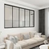 Verrière Factory Verrière - 5 Vitrages - L: 195cm H: 135cm - Acier Ultra Fin - Noir Mat (RAL 9005) - Livrée Montée- Verrière