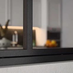 Mon Marché Déco Verrière 2 Carreaux - Déjà Montée - Noir Mat- Verrière