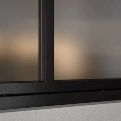 Mon Marché Déco Verrière<Verrière 3 Carreaux - Déjà Montée - Noir Mat - Verre Dépoli