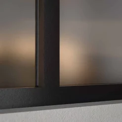 Mon Marché Déco Verrière<Verrière 4 Carreaux - En Kit - Noir Sablé - Verre Dépoli