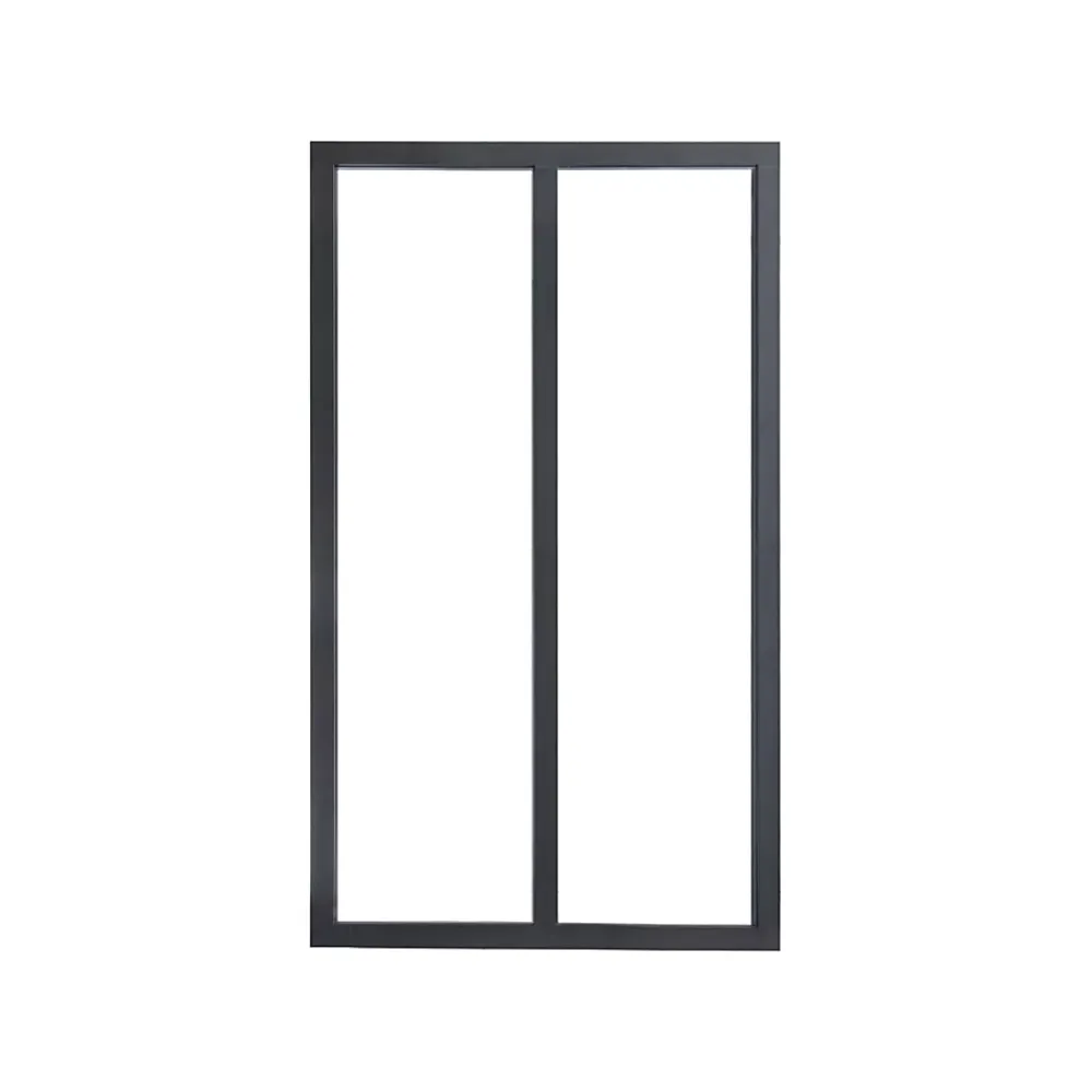 Verrière 2 carreaux transparents, coloris noir mat H108 x l.63 cm- Verrière