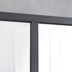 Verrière 2 carreaux transparents, coloris noir mat H108 x l.63 cm- Verrière