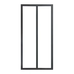 Verrière 2 carreaux transparents, coloris noir mat H130 x l.63cm- Verrière