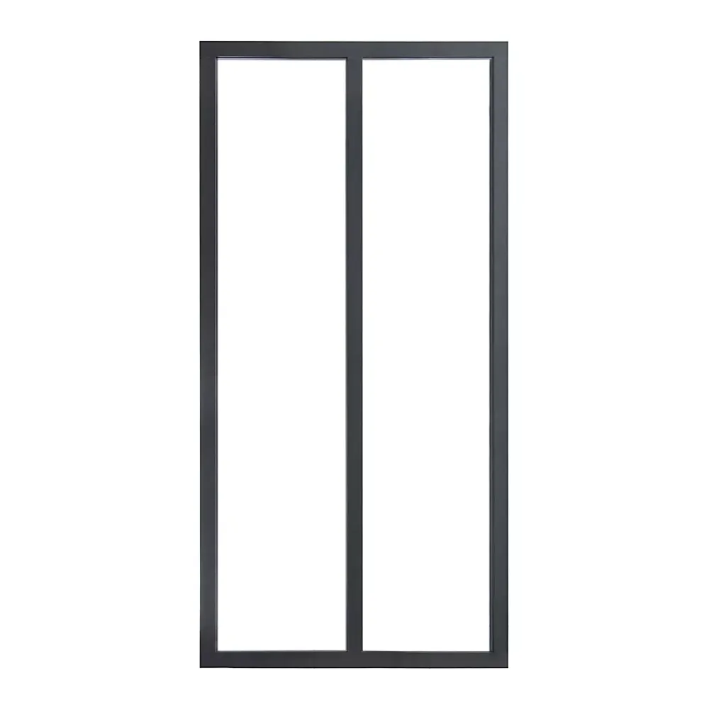 Verrière 2 carreaux transparents, coloris noir mat H130 x l.63cm- Verrière