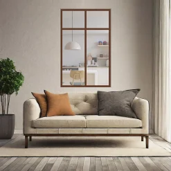 MySystem Verrière<Verrière 2 sections avec imposte - L x H : 69 x 110 cm - Laqué effet rouille granité - vitrages inclus